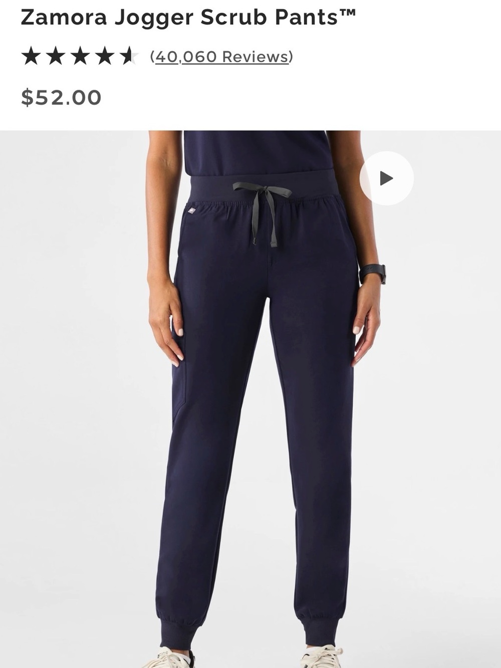 Figs Navy Blue Zamora Jogger Scrub Pants